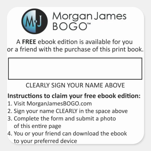 Morgan James BOGO Stickers (Voorkant)