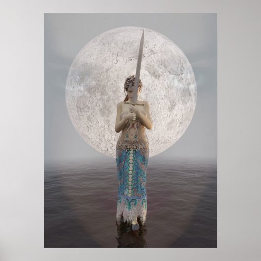 Morgan le Fay en Excalibur Poster (Voorkant)