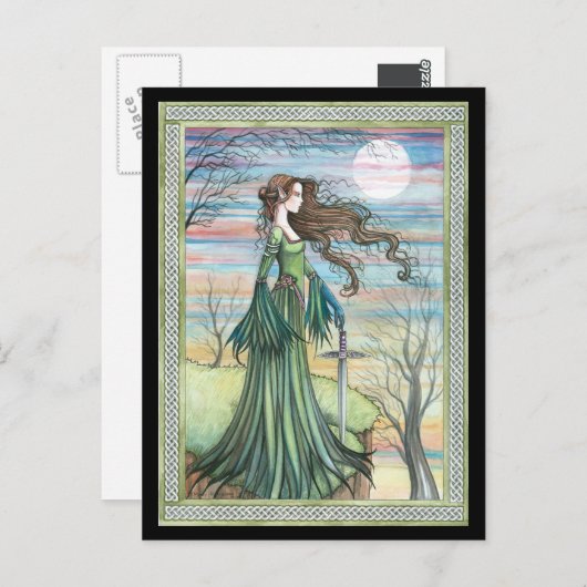 Morgan Le Fay Fantasy Art Briefkaart (Voorkant / Achterkant)