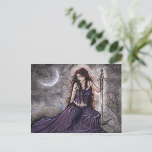 Morgan Le Fay Fantasy Briefkaart (Staand voorkant)