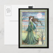 Morgan Le Fay Fantasy Kunst Ansichtkaart Briefkaart (Voorkant / Achterkant)