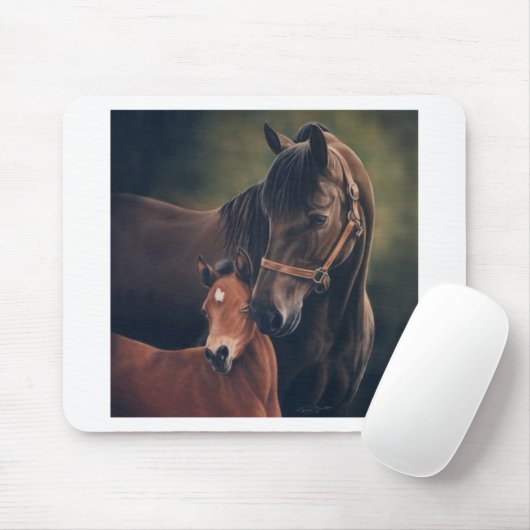 Morgan Mare en Foal Muismat (Met muis)