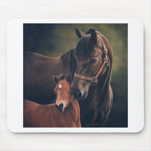 Morgan Mare en Foal Muismat (Voorkant)