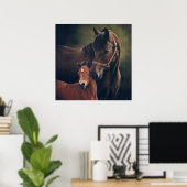 Morgan Mare en Foal van Lynn Peterson Poster (Thuiskantoor)