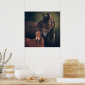 Morgan Mare en Foal van Lynn Peterson Poster (Keuken)