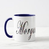 Morgan, naam, Logo, Blue Combo Coffee Mok. Mok (Links)