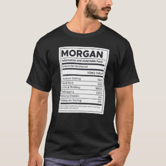 Morgan Nutrition Information Problem Solving Hard T-shirt