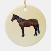 Morgan paard in profiel keramisch ornament (Achterkant)
