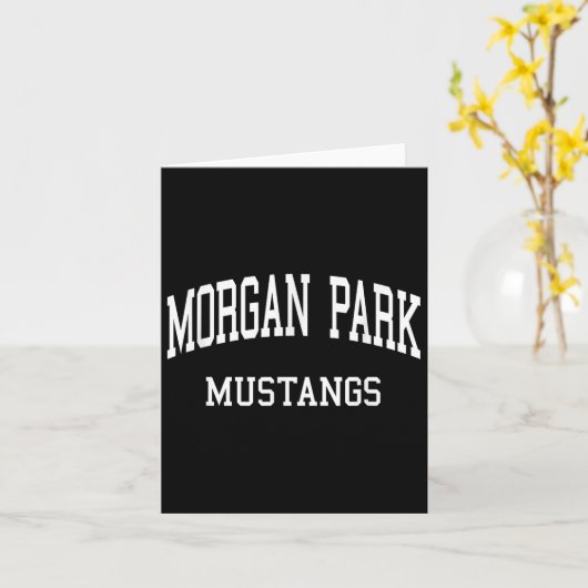 Morgan Park High School heeft Chicago Il Retro Spo Kaart (Gele Bloem)