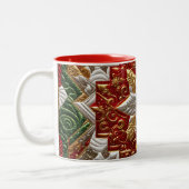 MORGAN ~ PATCHWORK ~ KERSTPATROON ~ TWEEKLEURIGE KOFFIEMOK (Links)