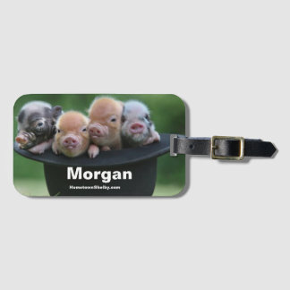 Morgan Pigs in een Petten tas Label Bagagelabel