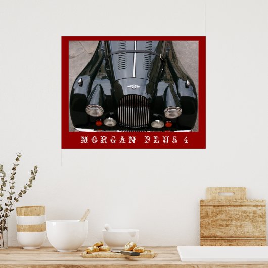 Morgan Plus 4 - Klassieke auto Poster (Keuken)