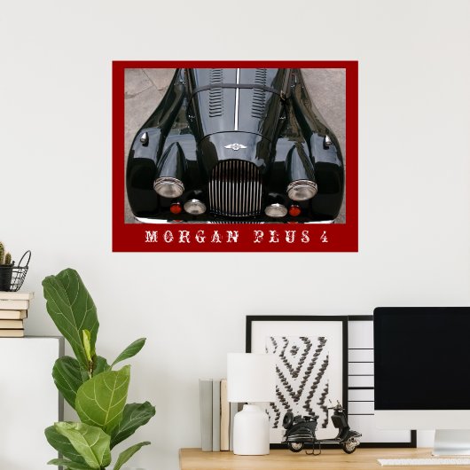Morgan Plus 4 - Klassieke auto Poster (Thuiskantoor)