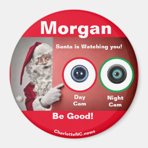 MORGAN Santa kijkt Magnet
