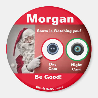 MORGAN Santa kijkt Magnet