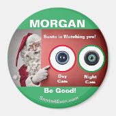 MORGAN Santa kijkt naar je. Dag en nacht Magneet (Voorkant)