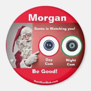 Morgan Santa kijkt naar Magnet