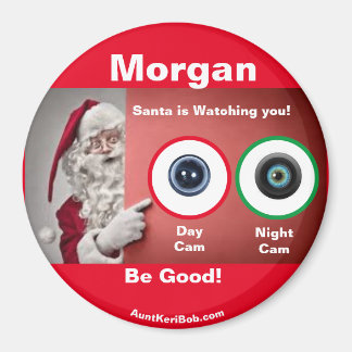 Morgan Santa kijkt naar Magnet
