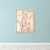 Morgan, Scott, Greene, Calhoun, provincie Jersey Canvas Afdruk (Insitu (Houten vloer))