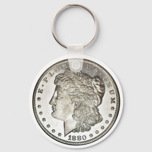 Morgan Silver Dollar Afbeelding op Sleutelhanger (Voorkant)