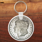 Morgan Silver Dollar Afbeelding op Sleutelhanger (Voorkant)