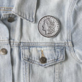 Morgan Silver Dollar Button (In situ)