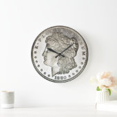 Morgan Silver Dollar Clock zonder cijfers Grote Klok (Huis)