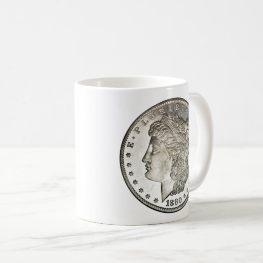 Morgan Silver Dollar Cup Mok (Voorkant rechts)