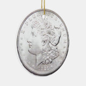 MORGAN SILVER DOLLAR KERAMISCH ORNAMENT (Rechts)
