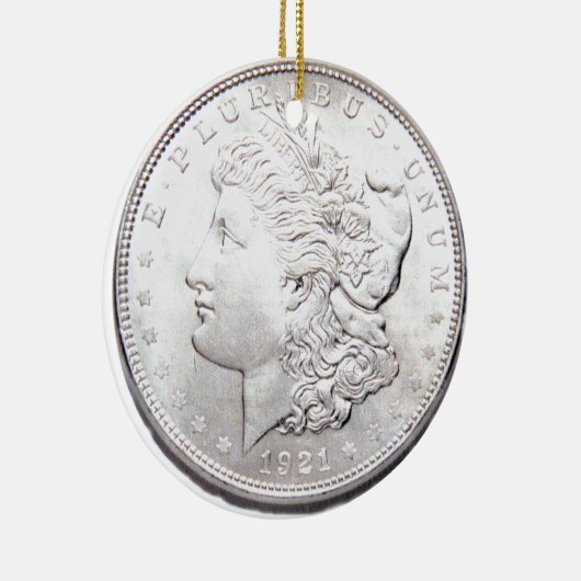 MORGAN SILVER DOLLAR KERAMISCH ORNAMENT (Rechts)