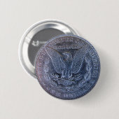 Morgan Silver Dollar Tail Ronde Button 5,7 Cm (Voorkant /achterkant)