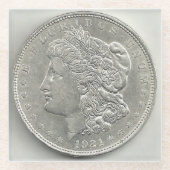 Morgan Silver Dollar uit 1921 Glazen Onderzetter (Voorkant)