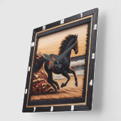 Morgan Tide Gallop: houtstructuur verbrand. Vierkante Klok (Hoek)