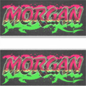Morgan Vorname Name Graffiti Aufkleber Sticker (Voorkant)
