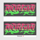 Morgan Vorname Name Graffiti Aufkleber Sticker (Vel)