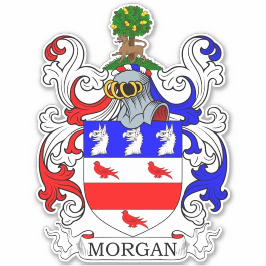 Morgan wapenschild sticker (Voorkant)