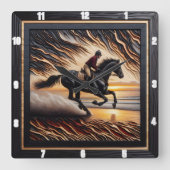 Morgan Water Gallop: Beeldhouwkunst Vierkante Klok (Voorkant)