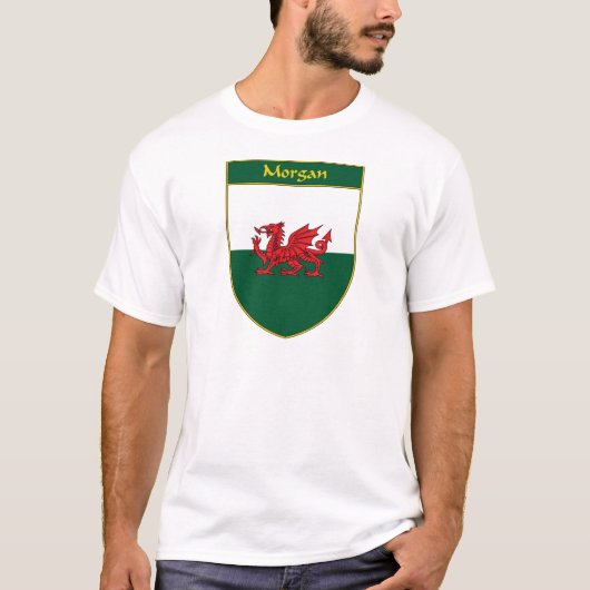 Morgan Welsh Flag Shield T-shirt (Voorkant)