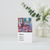 MORGANA EN DRAAK VAN HET MEER, Bloemen wervelingen Visitekaartje (Staand voorkant)