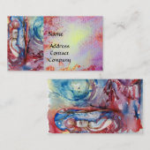 MORGANA EN DRAAK VAN LAKE ,Pink Floral Swirls Visitekaartje (Voorkant / Achterkant)