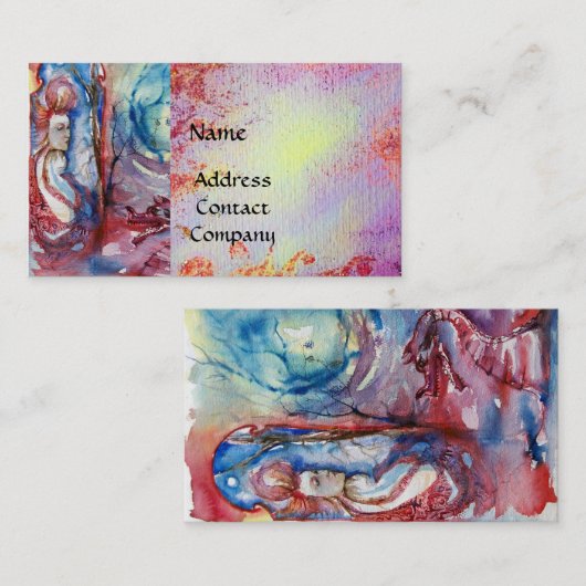 MORGANA EN DRAAK VAN LAKE ,Pink Floral Swirls Visitekaartje (Voorkant / Achterkant)