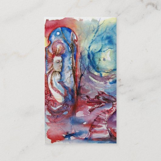 MORGANA EN DRAAK VAN LAKE ,Pink Floral Swirls Visitekaartje (Achterkant)