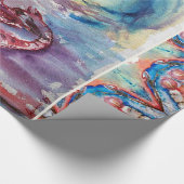 MORGANA Enchantress en Dragon, Pink Blue Fantasy Cadeaupapier (Hoek)