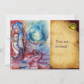 MORGANA Lady en Dragon Parchment Yellow Gem Kaart (Voorkant)