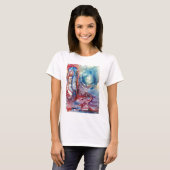 MORGANA LE FAY AND DRAGON OF THE LAKE Waterverf T-shirt (Voorkant volledig)