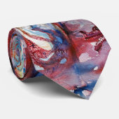 MORGANA LE FAY AND DRAGON, Pink Blue Fantasy Stropdas (Opgerold)