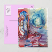 MORGANA / Magie en Mystery , Roze Blauwe Fantastis Briefkaart (Voorkant / Achterkant)