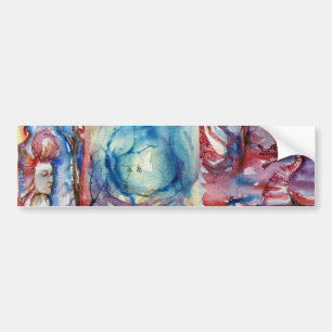 MORGANA / Magie en Mystery , Roze Blauwe Fantastis Bumpersticker