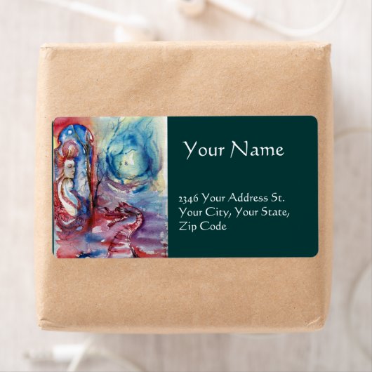 MORGANA / Magie en Mystery , Roze Blauwe Fantastis Etiket (Insitu)