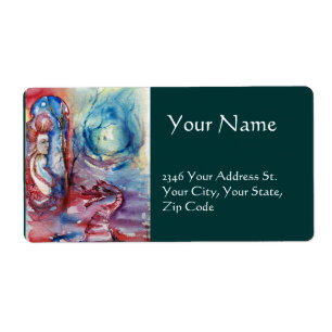 MORGANA / Magie en Mystery , Roze Blauwe Fantastis Etiket